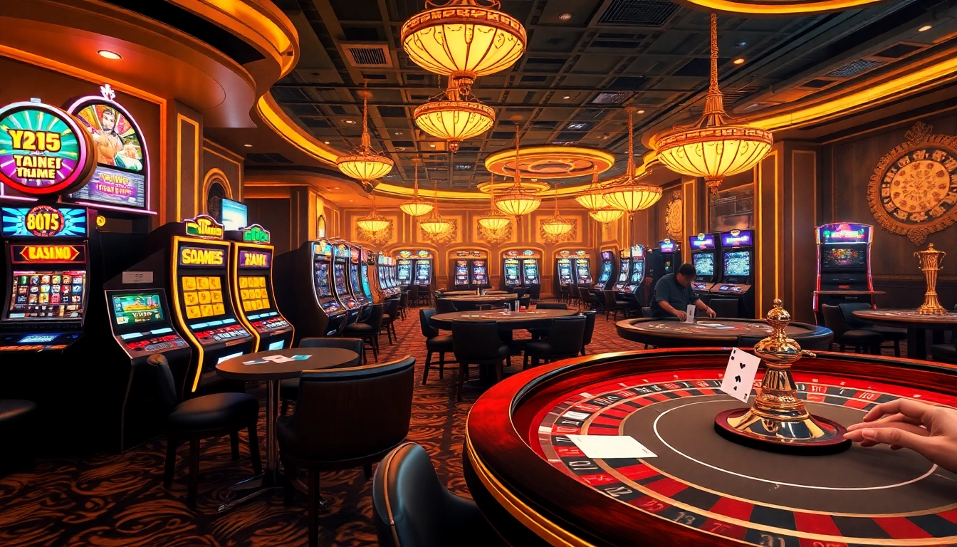 Experience the excitement at trang chủ 88aa, where vibrant slot machines and enthusiastic players illuminate the casino floor.