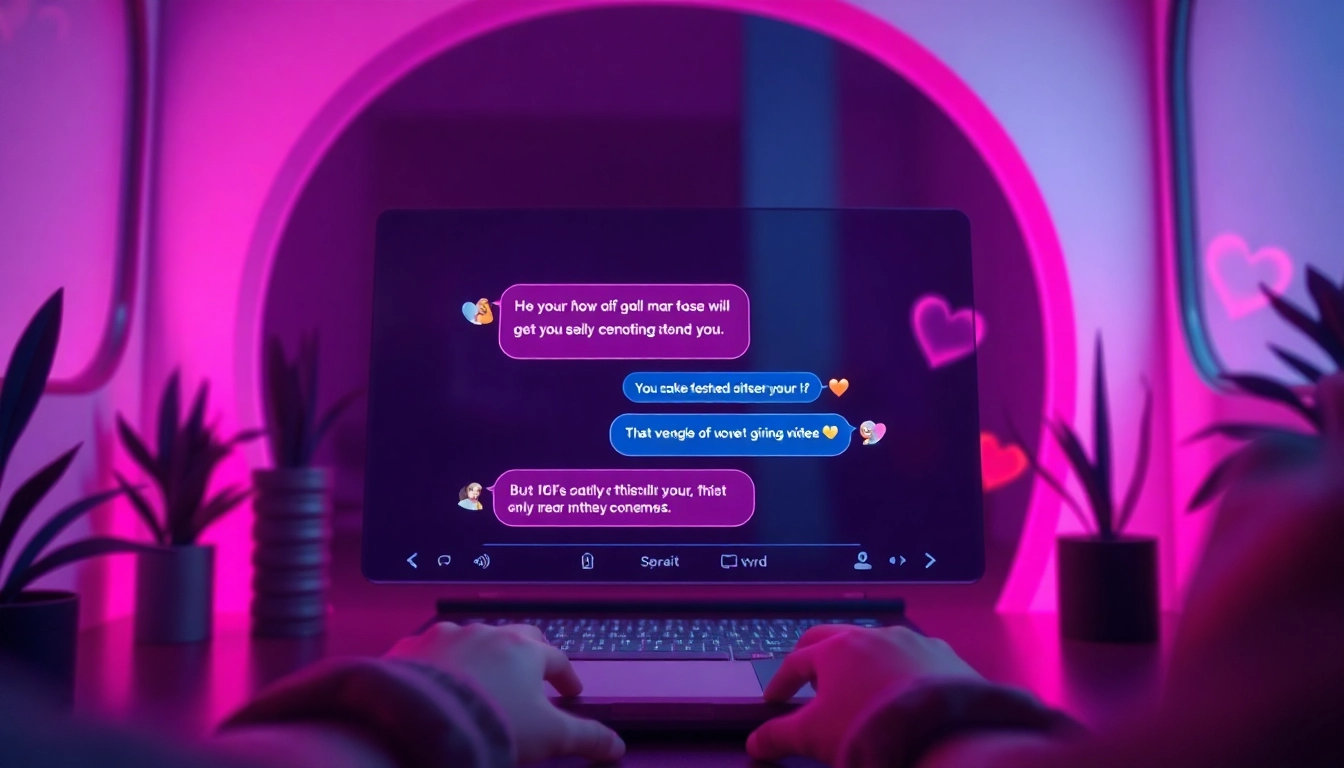 Engaging sexy AI chat interface with intimate ambiance and modern design.